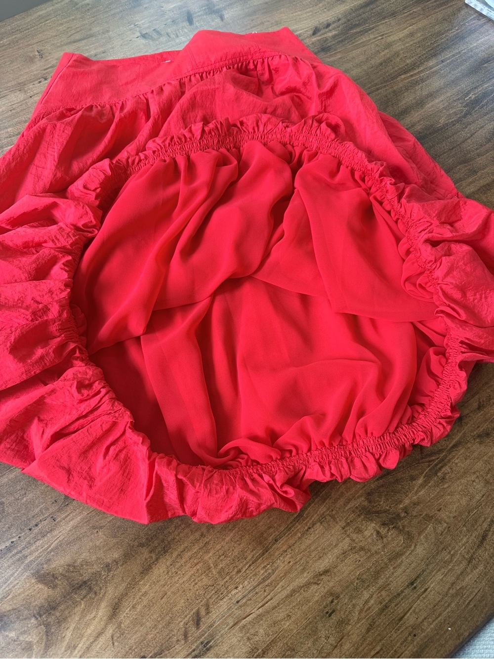 NWT Cinq à Sept Red Blythe Tiered Maxi Bubble Skirt - size 4 - Picture 10 of 13